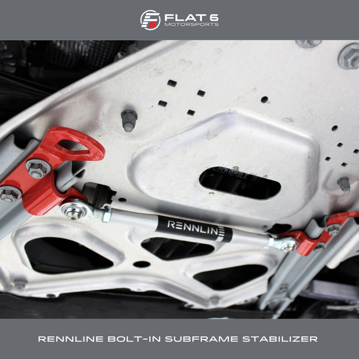 Rennline Bolt-in Subframe Stabilizer w/Tie Downs (718 Cayman and Boxster)