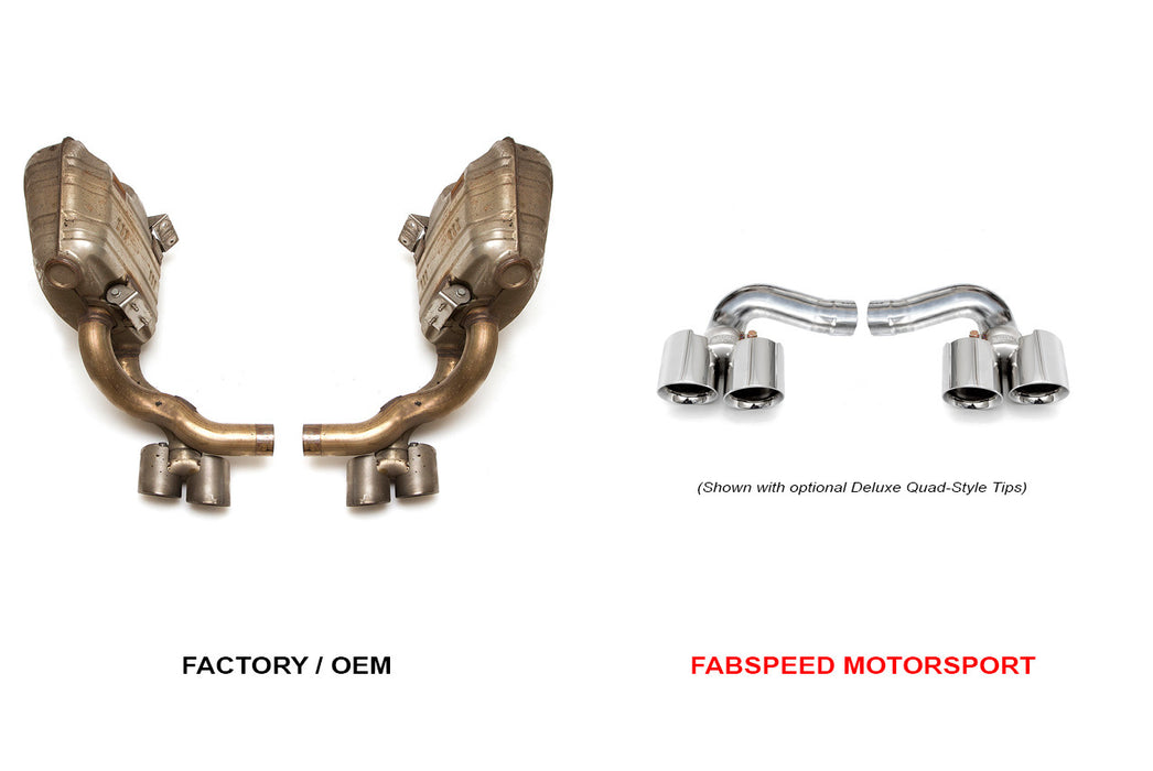 Fabspeed Muffler Bypass Pipes (997.2 Carrera) - Flat 6 Motorsports - Porsche Aftermarket Specialists 