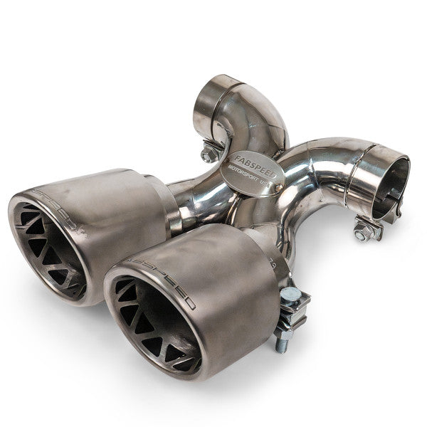 Fabspeed Deluxe Bolt-On Tips for OEM Mufflers (Cayman / Boxster 718)