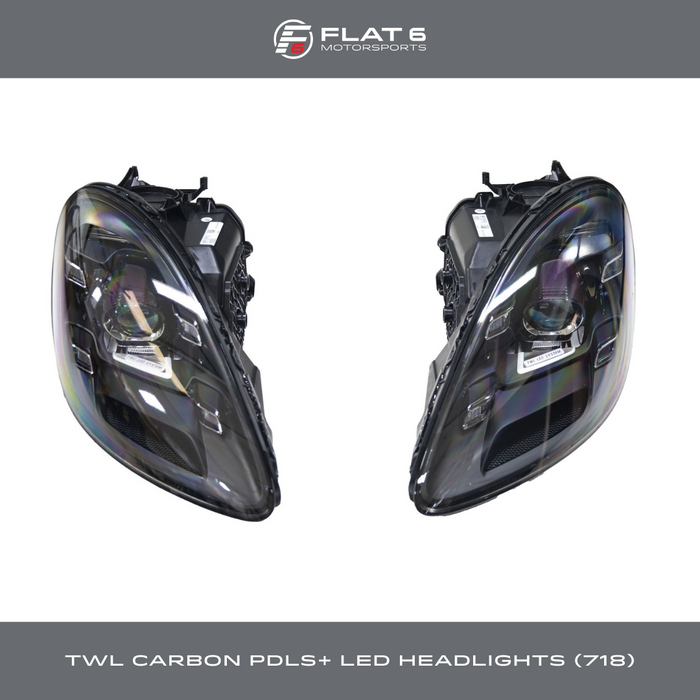 TWL Carbon - PDLS+ Style LED Headlights (Cayman / Boxster 718)
