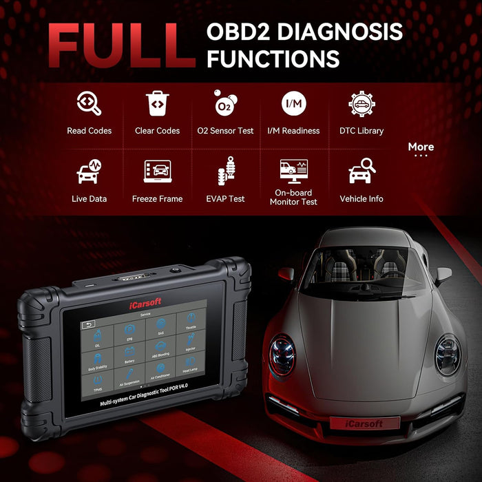 iCarsoft - POR V4.0 Oil Service Reset & Multi System Diagnostic Tool (Macan)