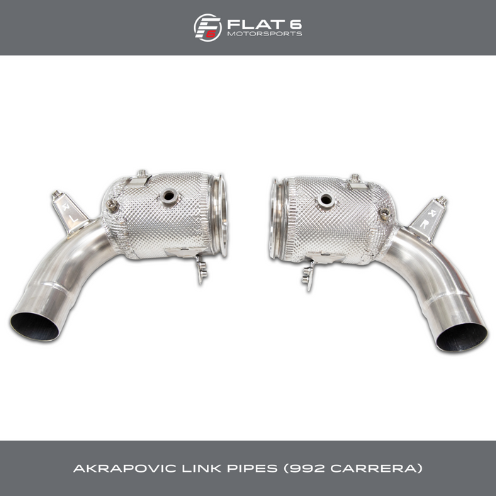 Akrapovic Link Pipe Set with Cats (992 Carrera)