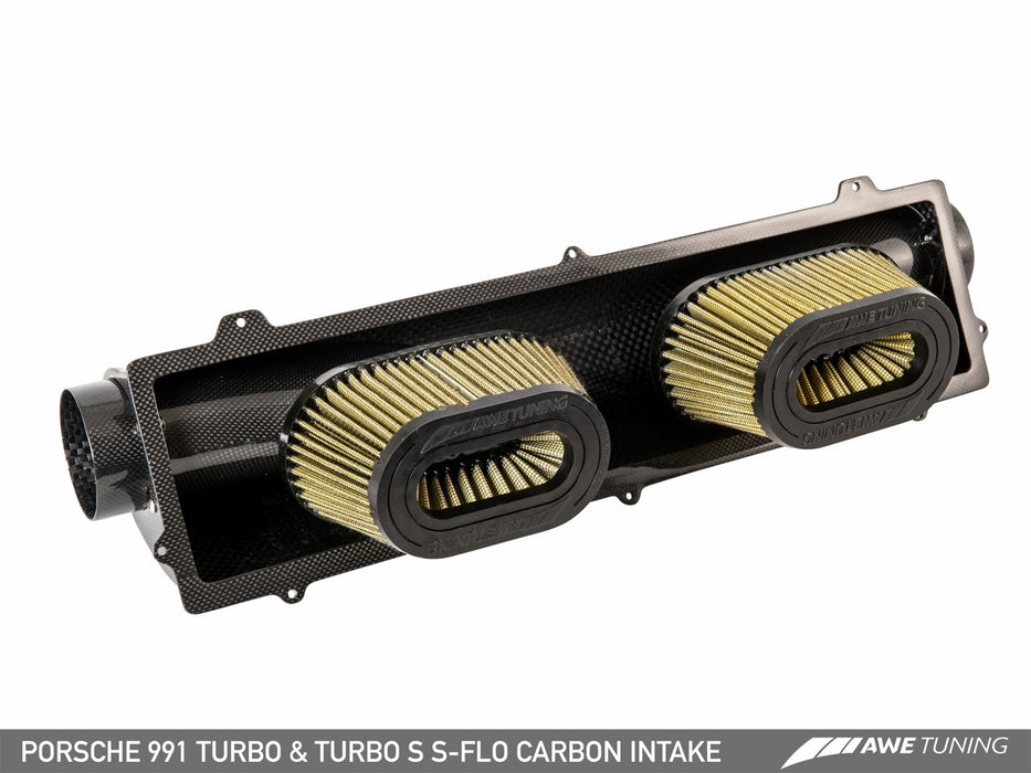 AWE Tuning S-FLO Carbon Intake (991 Turbo) - Flat 6 Motorsports - Porsche Aftermarket Specialists 