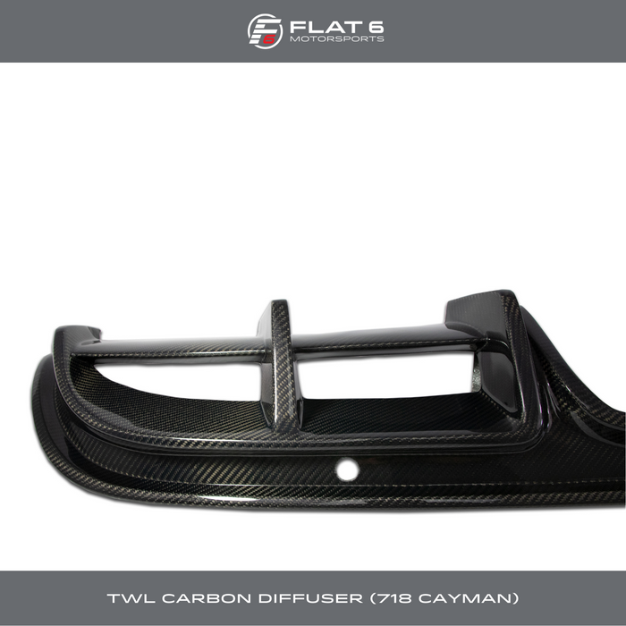 Porsche 718 Carbon Fiber Rear Diffuser | Flat 6 Motorsports