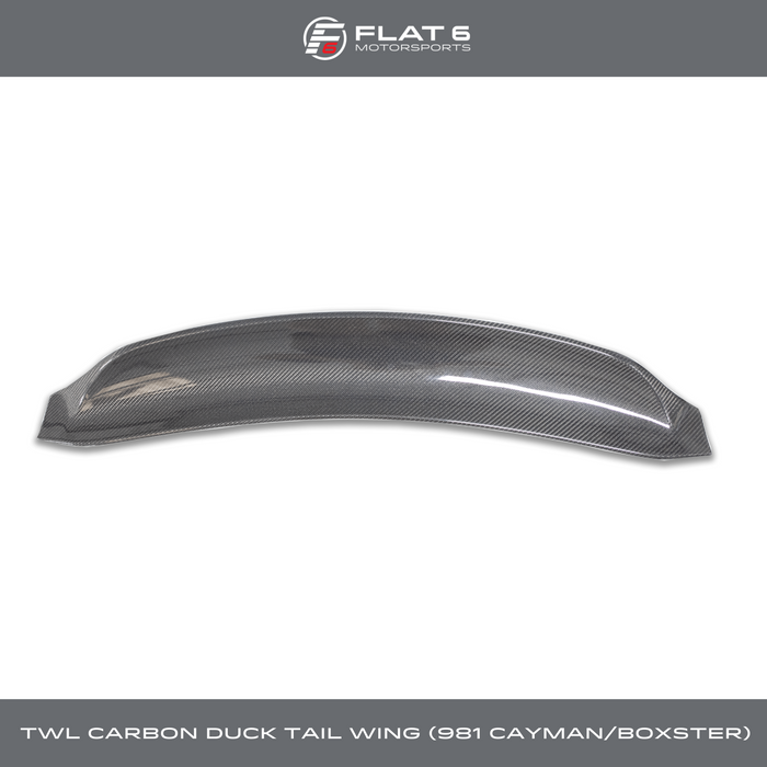 TWL Carbon - Carbon Fiber Duck Tail Spoiler (Cayman / Boxster 981)