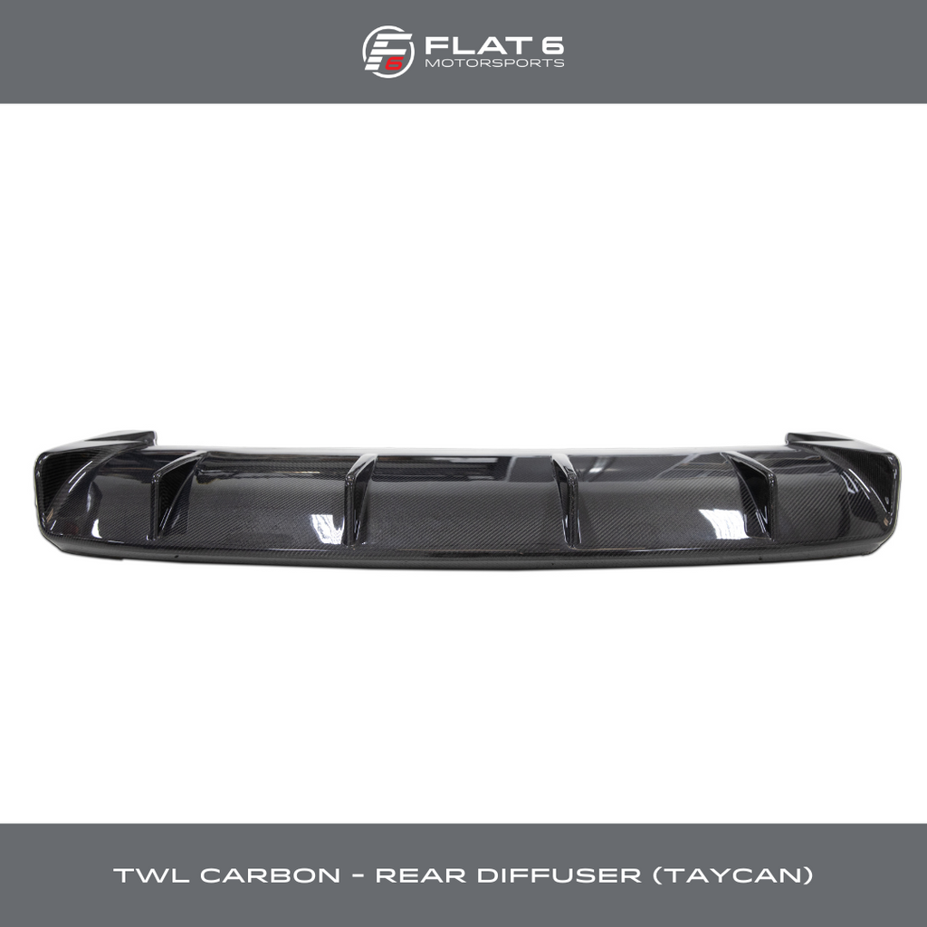 TWL Carbon Side Rear Diffuser for Taycan | Flat 6 Motorsports