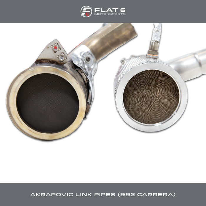 Akrapovic Link Pipe Set with Cats (992 Carrera)