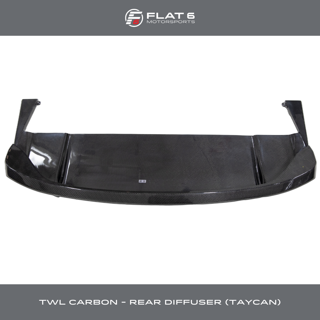 TWL Carbon Side Rear Diffuser for Taycan | Flat 6 Motorsports