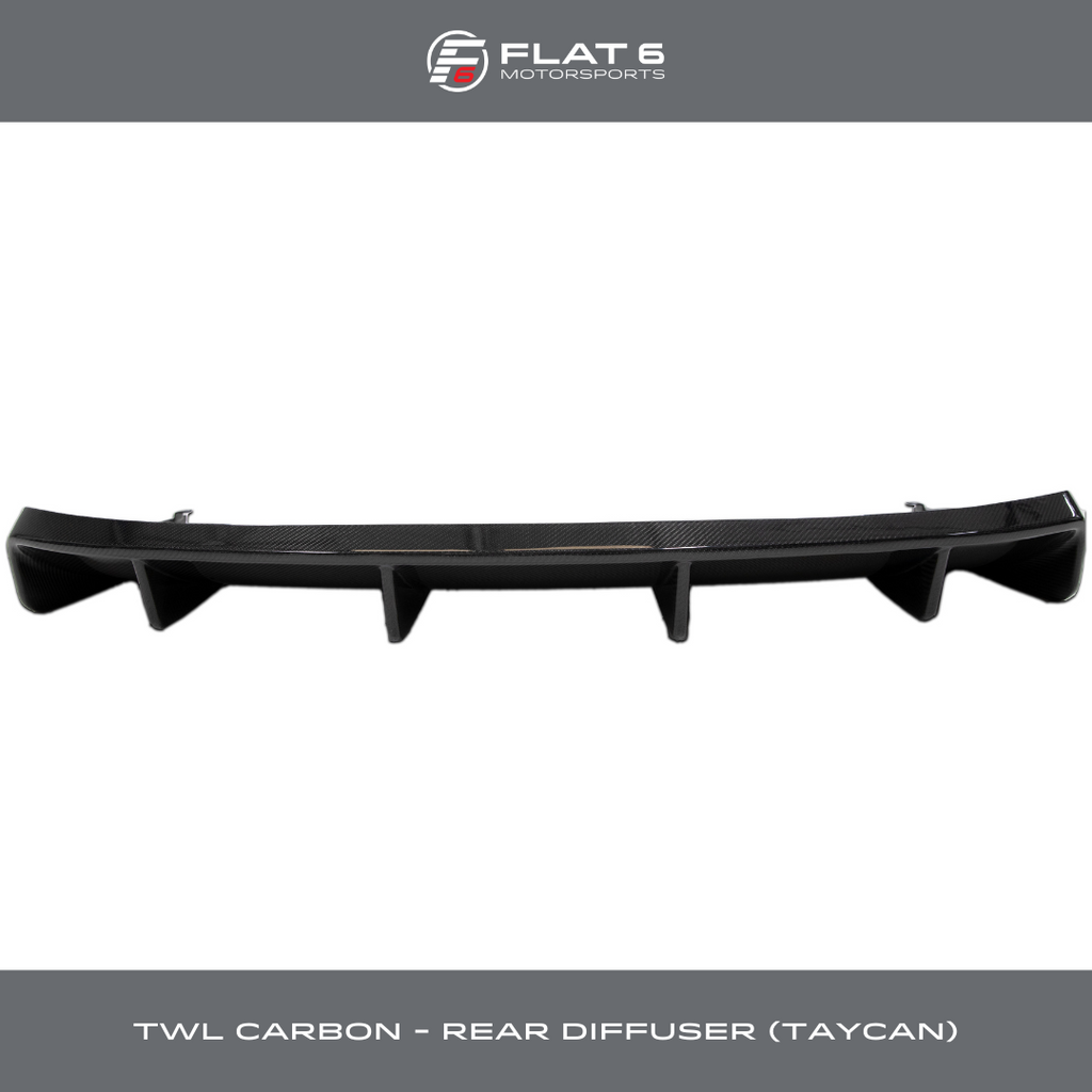 TWL Carbon Side Rear Diffuser for Taycan | Flat 6 Motorsports