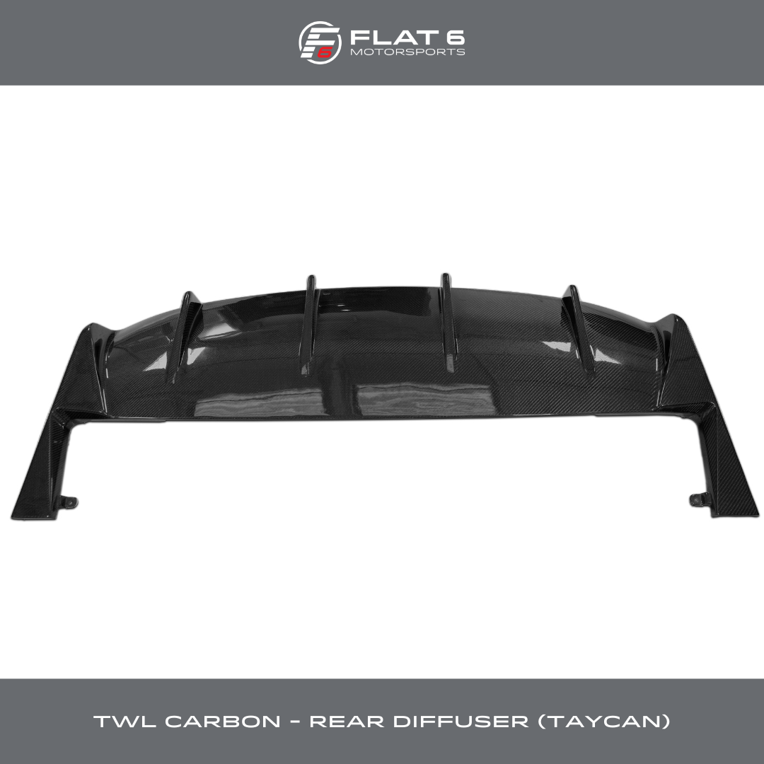 TWL Carbon Side Rear Diffuser for Taycan | Flat 6 Motorsports