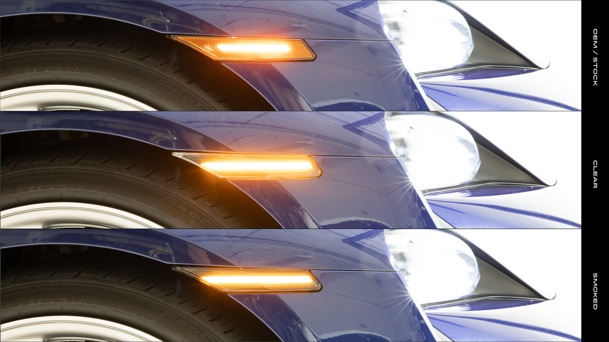 Flat 6 Motorsports - Clear or Smoked LED Side Markers (Taycan)