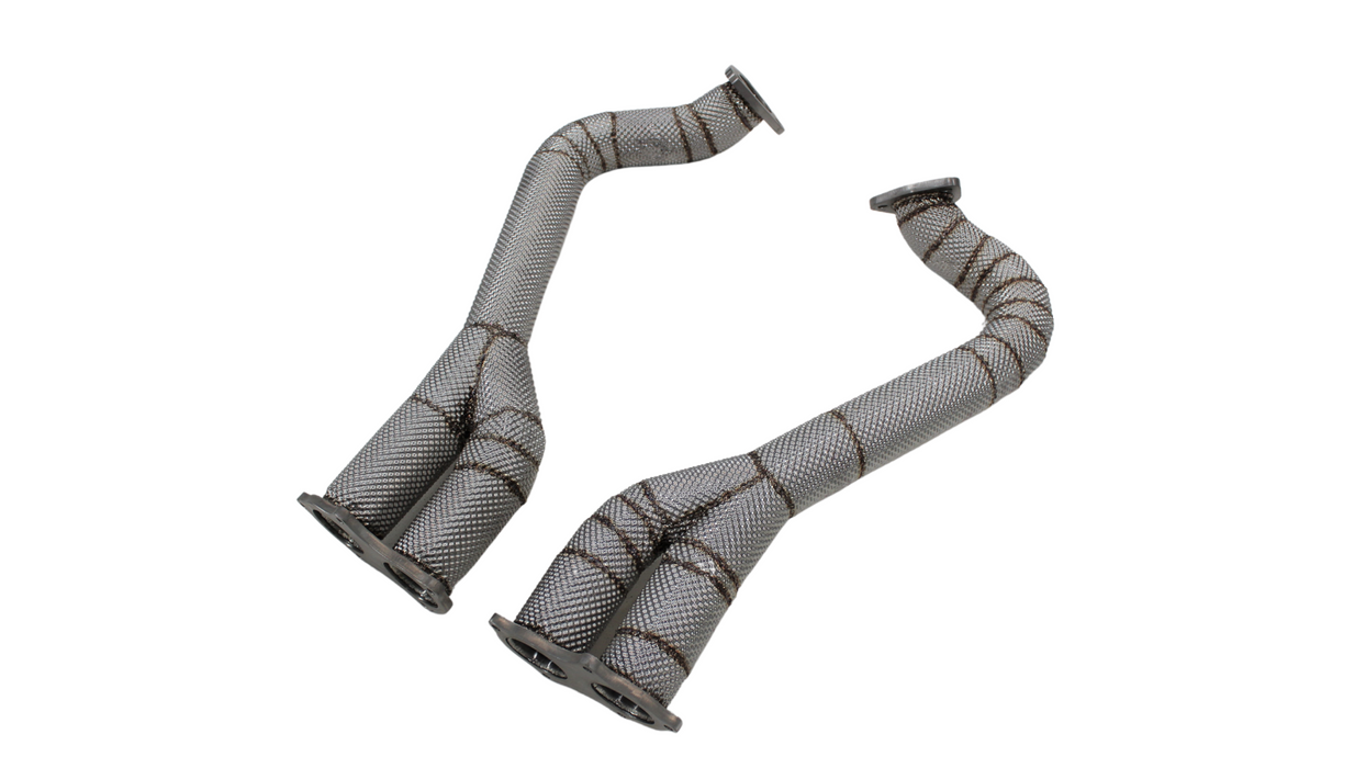 718 GT4 Over Axle Exhaust Pipes Flat 6 Motorsports