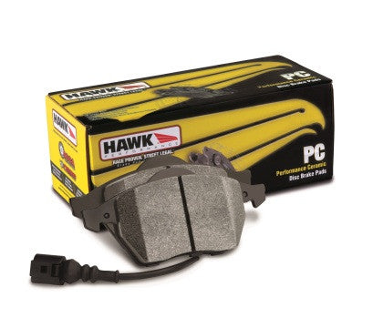 Hawk Street Ceramic Touring Front Brake Pads (Cayman S / Boxster S 987, 996) - Flat 6 Motorsports - Porsche Aftermarket Specialists