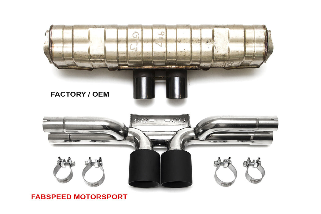 Fabspeed Center Muffler Bypass Pipe (997 GT3) - Flat 6 Motorsports - Porsche Aftermarket Specialists 