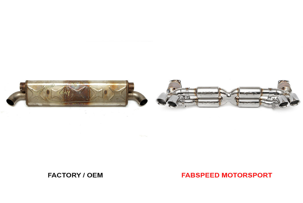 Fabspeed Supersport 70mm X-Pipe Exhaust System (997.2 Turbo) - Flat 6 Motorsports - Porsche Aftermarket Specialists 