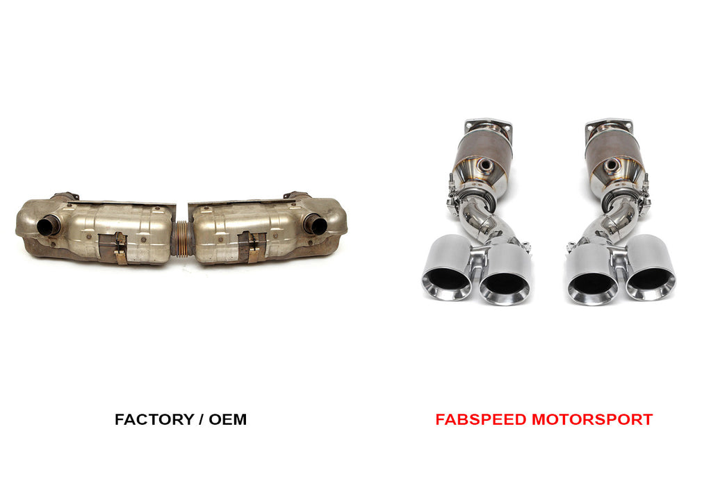 Fabspeed Muffler Bypass Exhaust System (997.1 Turbo) - Flat 6 Motorsports - Porsche Aftermarket Specialists 