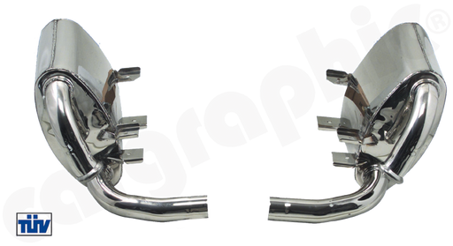 Cargraphic Sport Rear Silencer Sets (996 Carrera) - Flat 6 Motorsports - Porsche Aftermarket Specialists