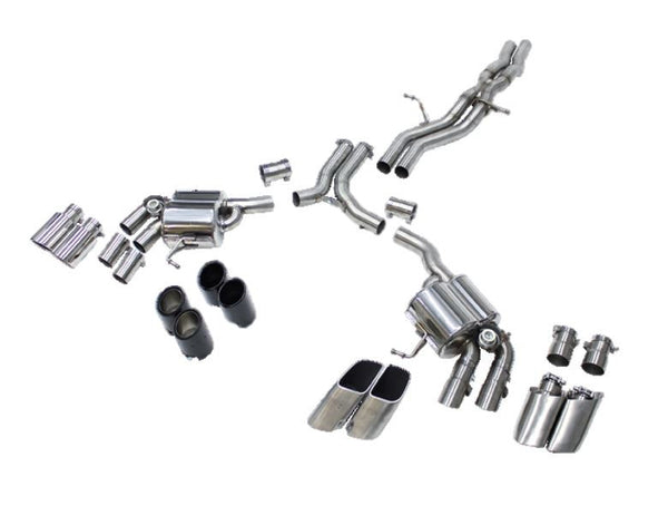 Cargraphic Cat-Back Sport Valved Exhaust System (Macan S) - Flat 6 Motorsports - Porsche Aftermarket Specialists 