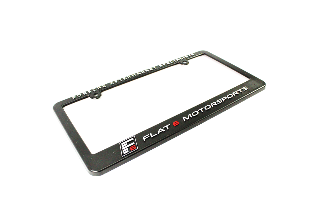 Flat 6 Motorsports License Plate Frame - Flat 6 Motorsports - Porsche Aftermarket Specialists 