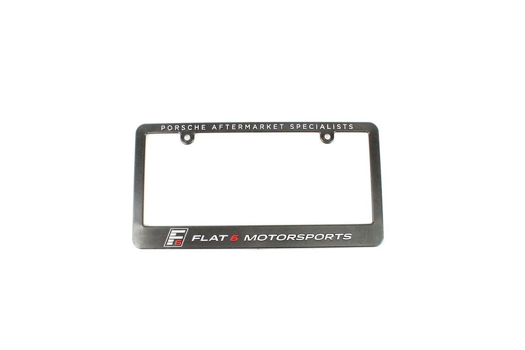 Flat 6 Motorsports License Plate Frame - Flat 6 Motorsports - Porsche Aftermarket Specialists 