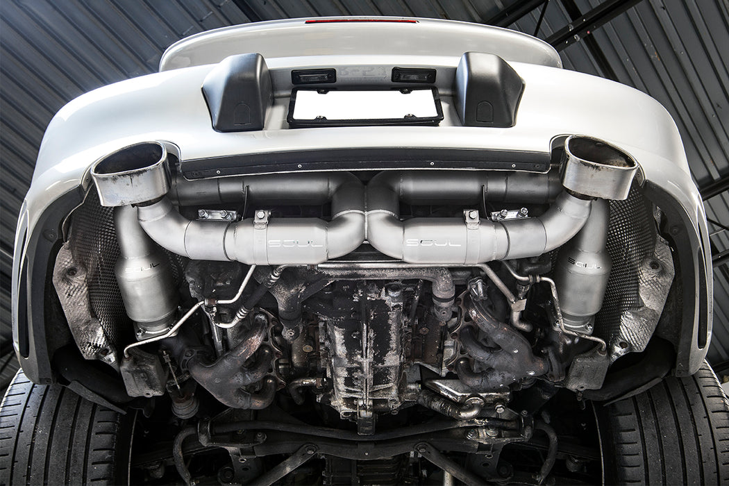 Soul Performance Products - Sport X-Pipe Exhaust System (996 Turbo) - Flat 6 Motorsports - Porsche Aftermarket Specialists 