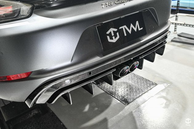 TWL Carbon - Carbon Fiber Rear Diffuser (718 Cayman & Boxster)