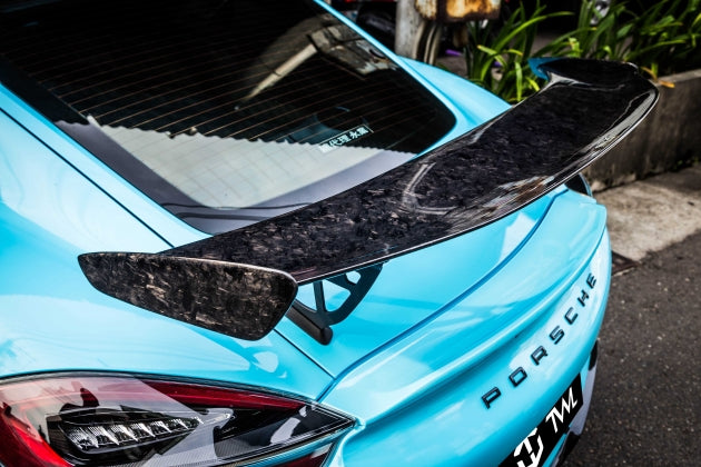 TWL Carbon - Forged Carbon GT4 Style Spoiler (Cayman / Boxster 718)