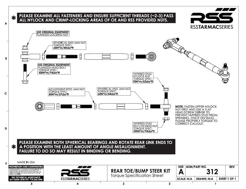 RSS Adjustable Rear Toe/Bump Steer Kit (Cayman / Boxster 981) - Flat 6 Motorsports - Porsche Aftermarket Specialists 