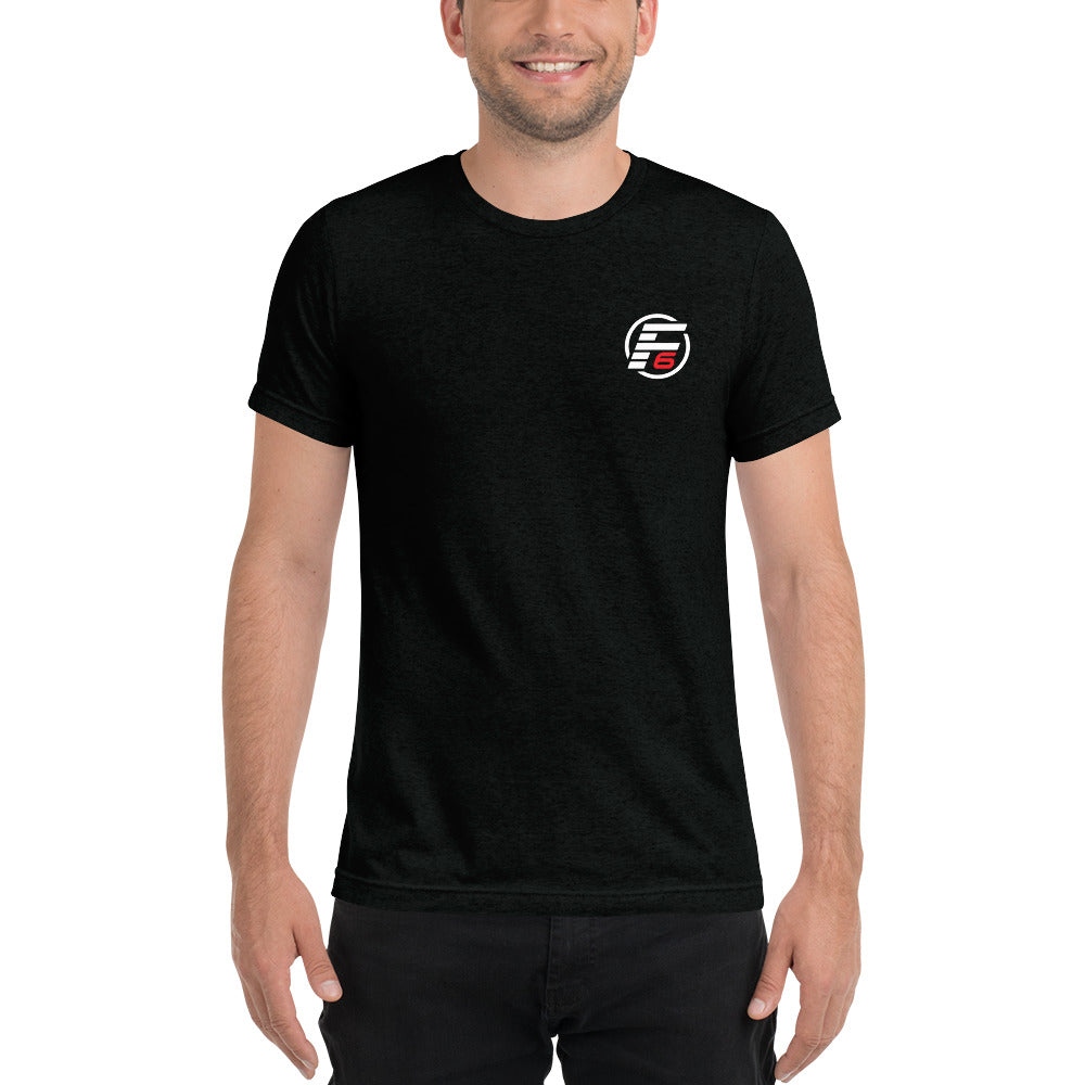 Flat 6 Motorsports - Short Sleeve Premium Tri-Blend T-shirt - Flat 6 Motorsports - Porsche Aftermarket Specialists 