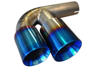 Top Speed Pro 1 Titanium Muffler Bypass Pipes Quad Tip (997 Carrera) - Flat 6 Motorsports - Porsche Aftermarket Specialists