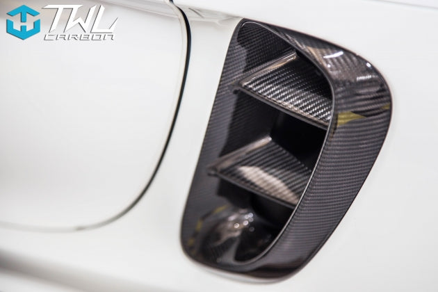 TWL Carbon - Carbon Fiber Intake Vent Covers (Cayman / Boxster 718)